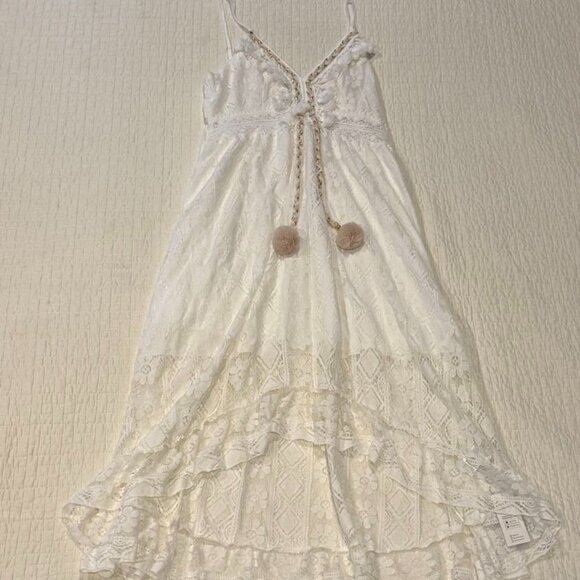 NWT CUPSHE Women's Summer Dresses Sleeveless Lace Casual Tassel Beach Spaghetti - Picture 2 of 4